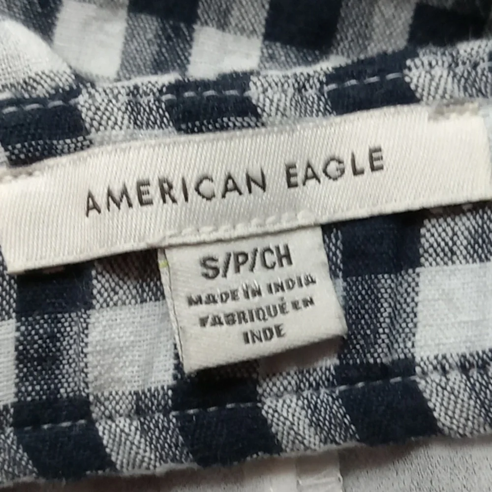 gingham linen blend American Eagle   Mini Skirt